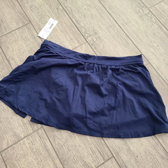 Liz Claiborne women's swim bottom skirt navy blue size 12 NWT - Picture 10 of 13